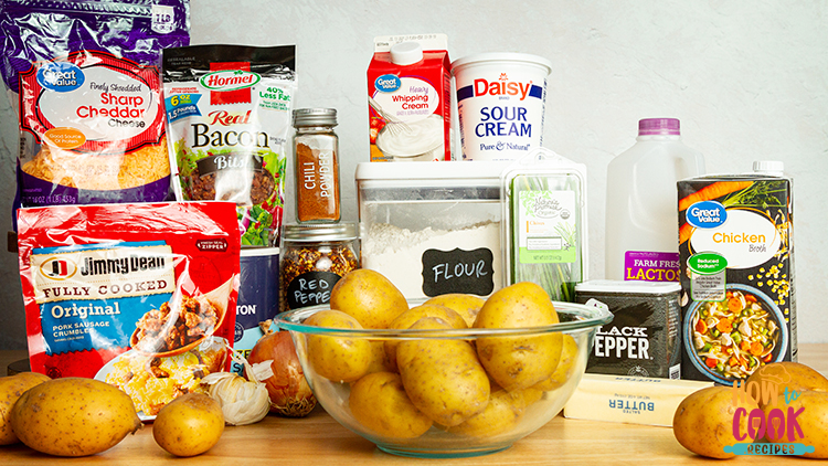 Crockpot potato soup ingredients