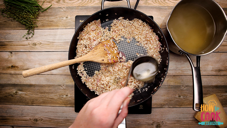 Do you cover risotto while cooking