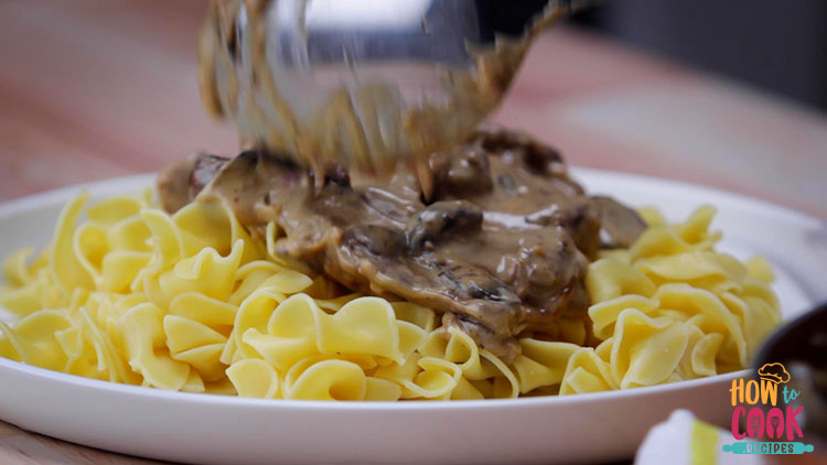 Homemade beef stroganoff recipe