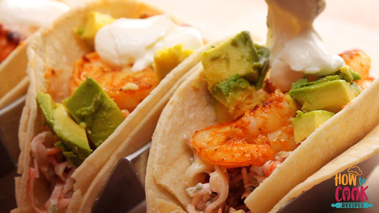 Homemade shrimp tacos