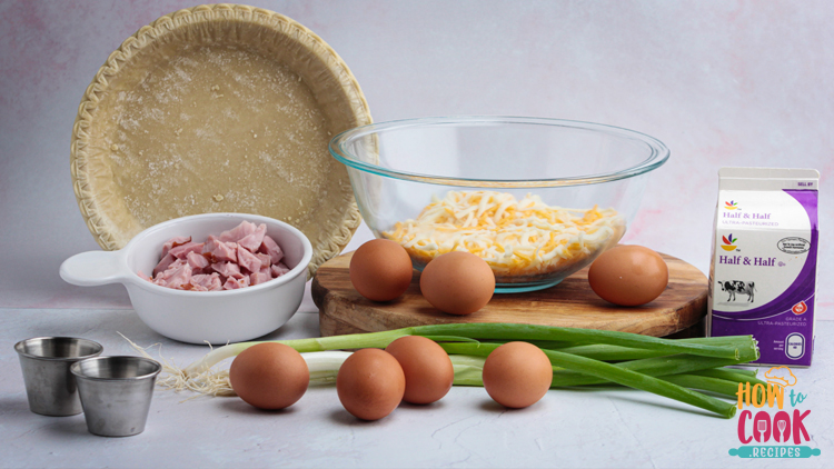 Ingredients for quiche