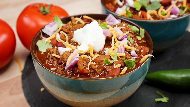 Making homemade chili beans