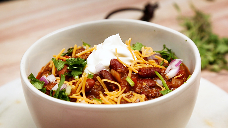 Making homemade chili from scratch