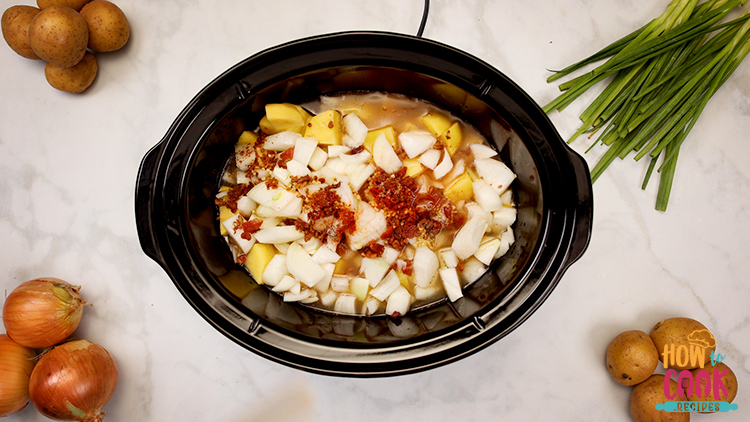 Slow cooker potato soup recipe