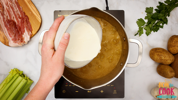 What is clam chowder broth made of