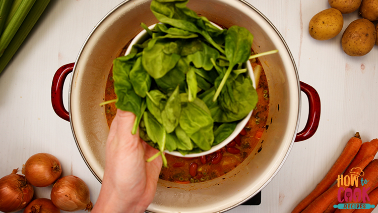 What vegetables go first in a soup