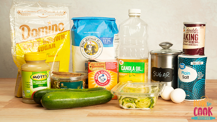 Zucchini bread ingredients